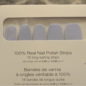 Color Street Island Hopping Pastel Blue Glitter Nail Polish Strips